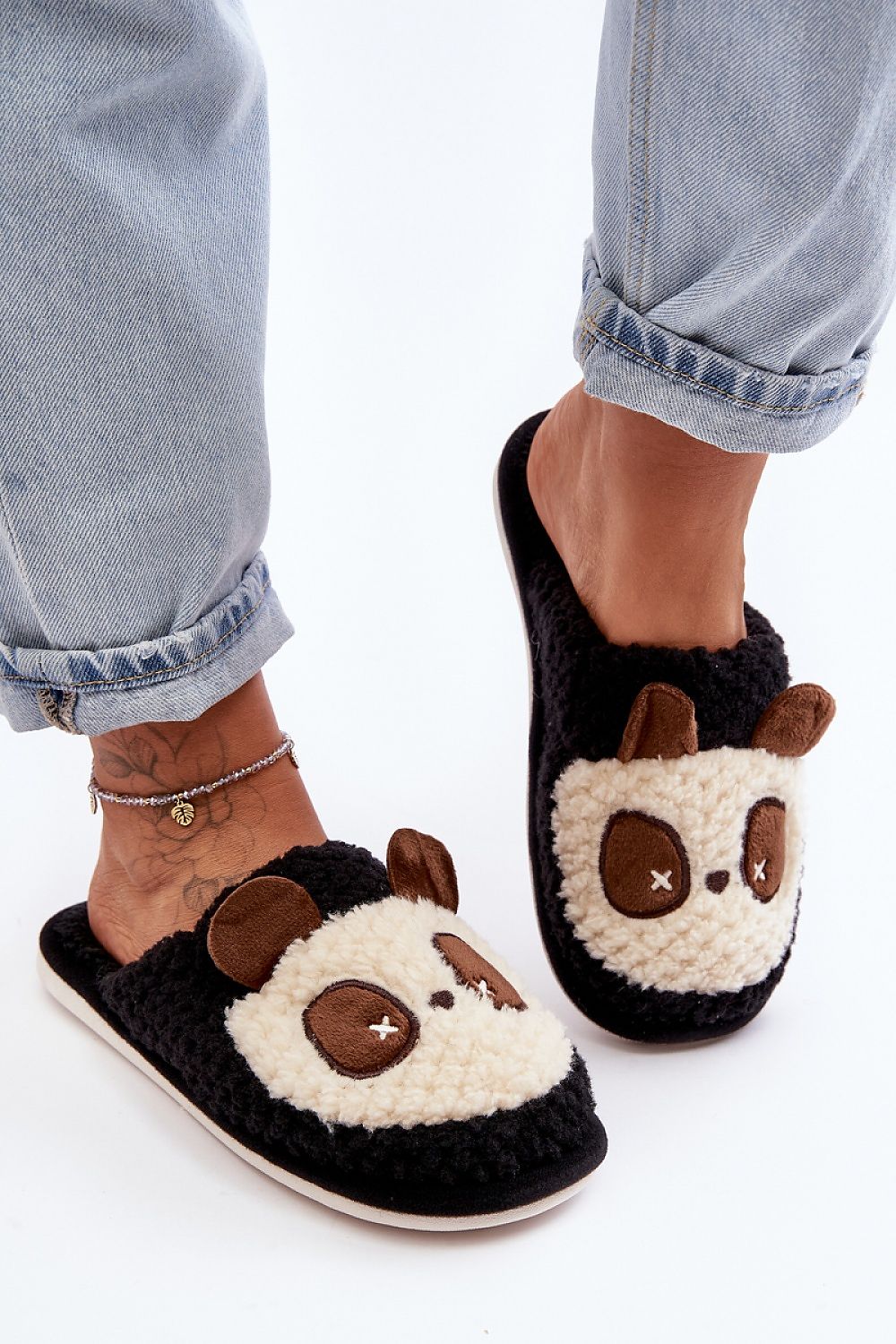 CLARISSA BLACK SOFT HOUSE SLIPPERS