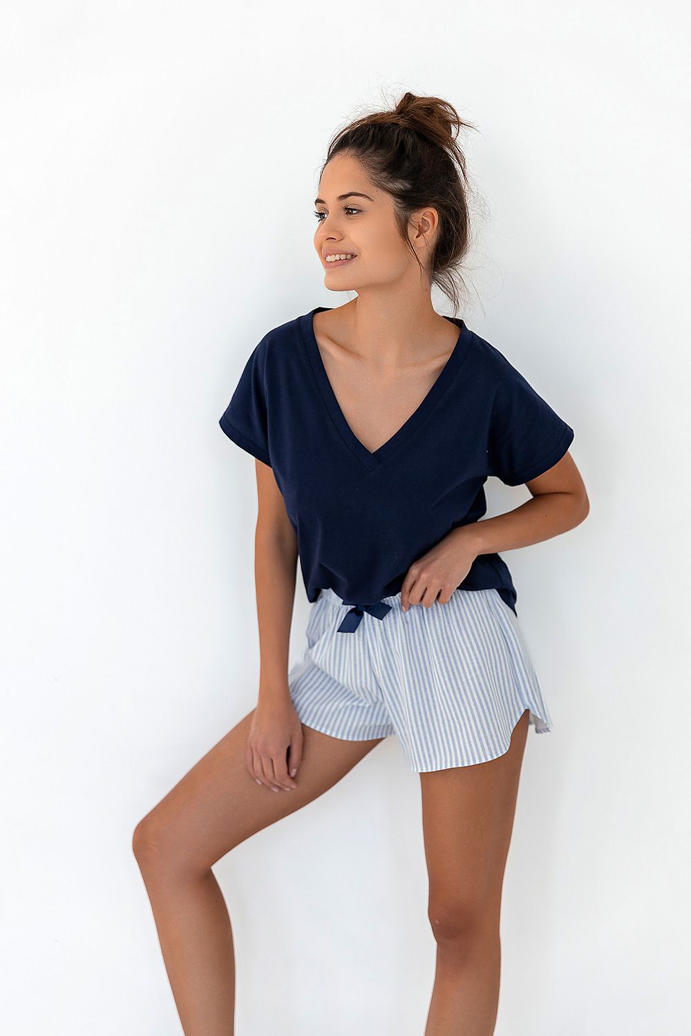 TIANNA Cosy Short Sleeve Top with Shorts Sleepwear Set