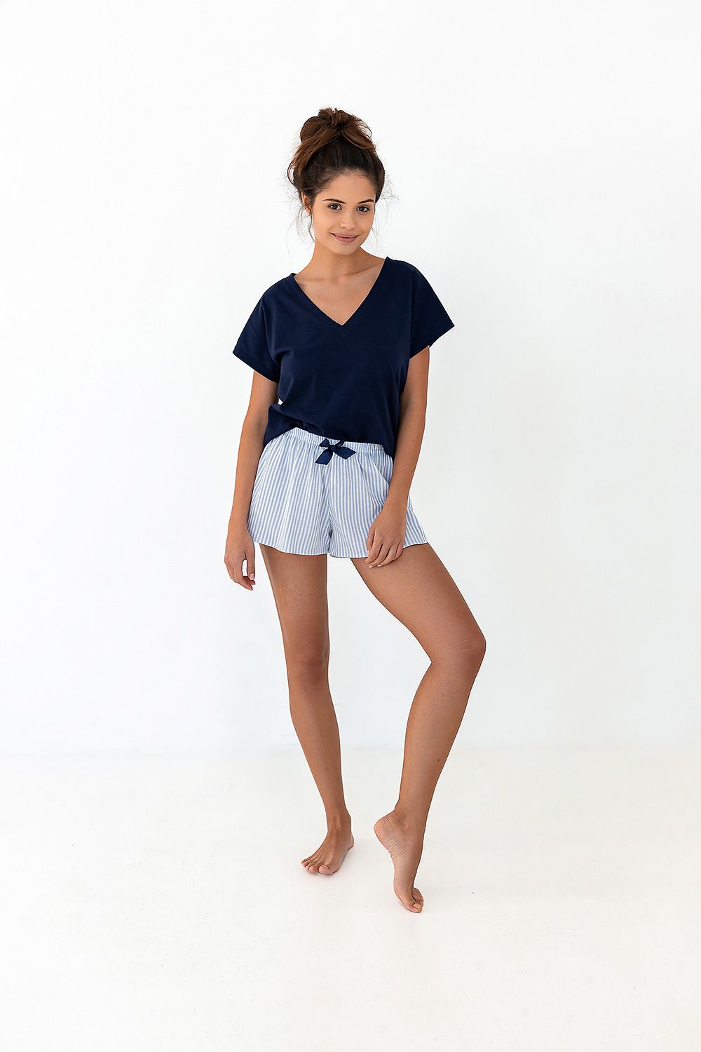 TIANNA Cosy Short Sleeve Top with Shorts Sleepwear Set