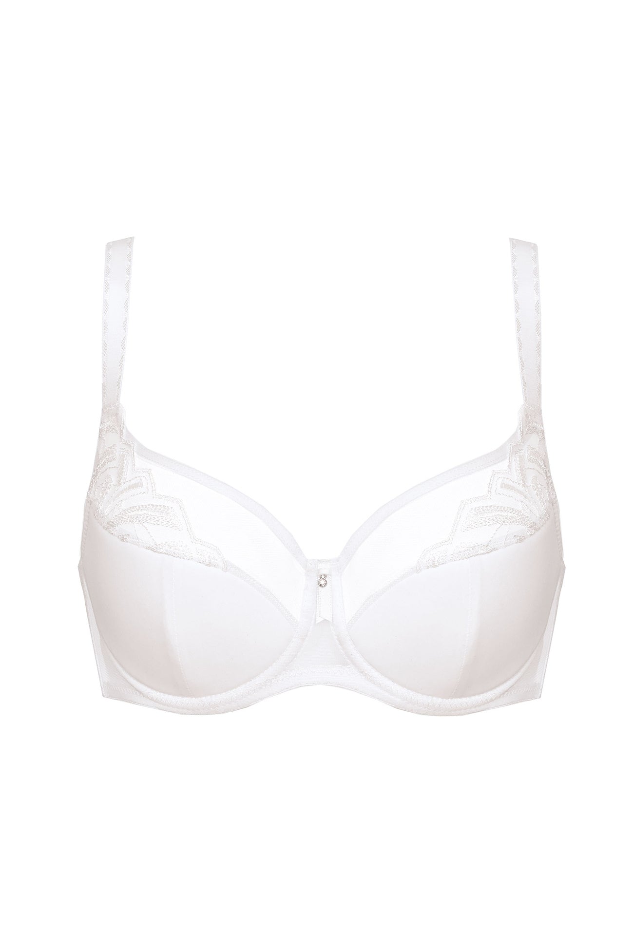CATHERINE WHITE SOFT EMBROIDED HALF PADDED BRA