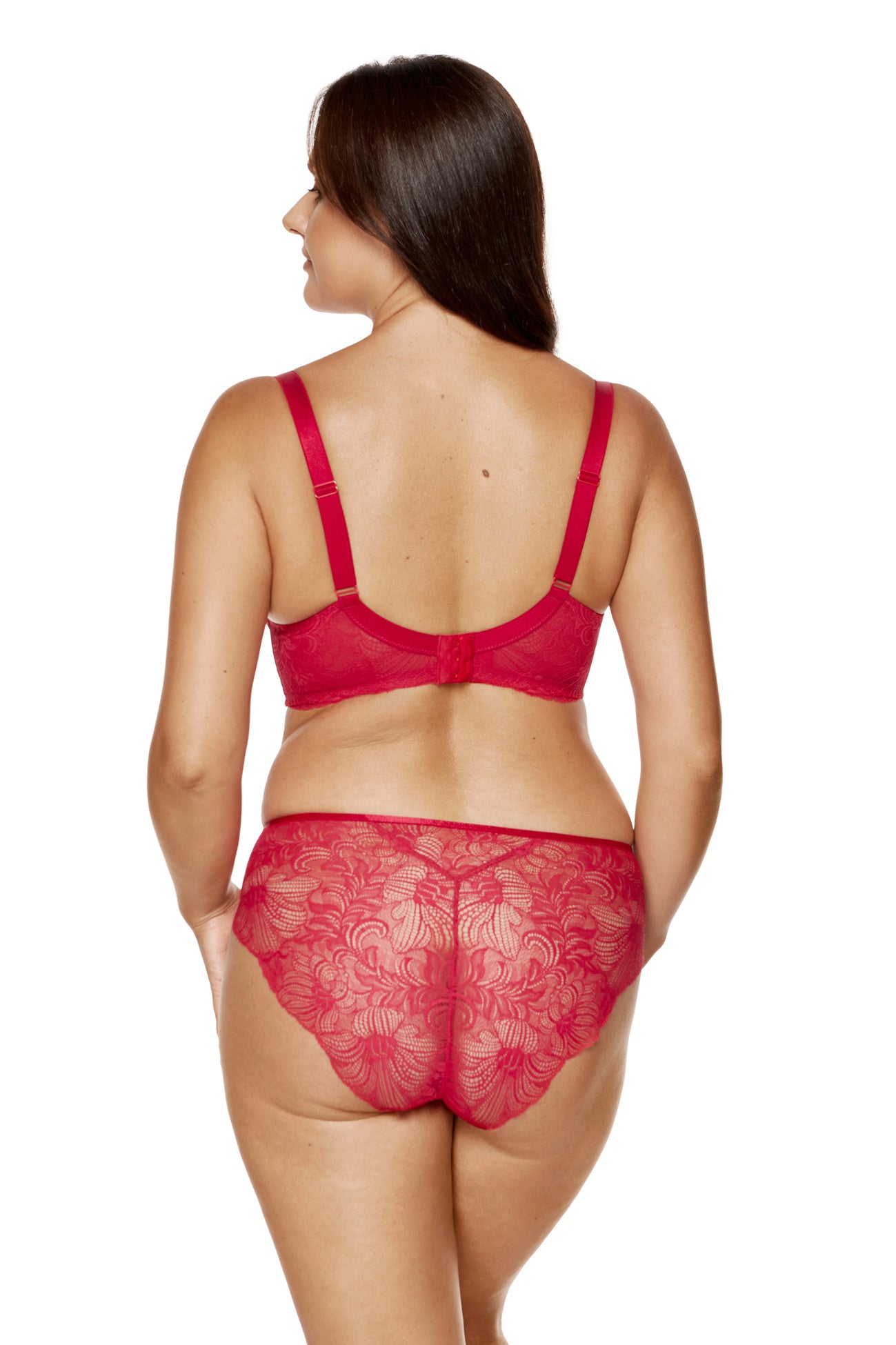 RIANNA RED LACE PADDED BRA ONLY